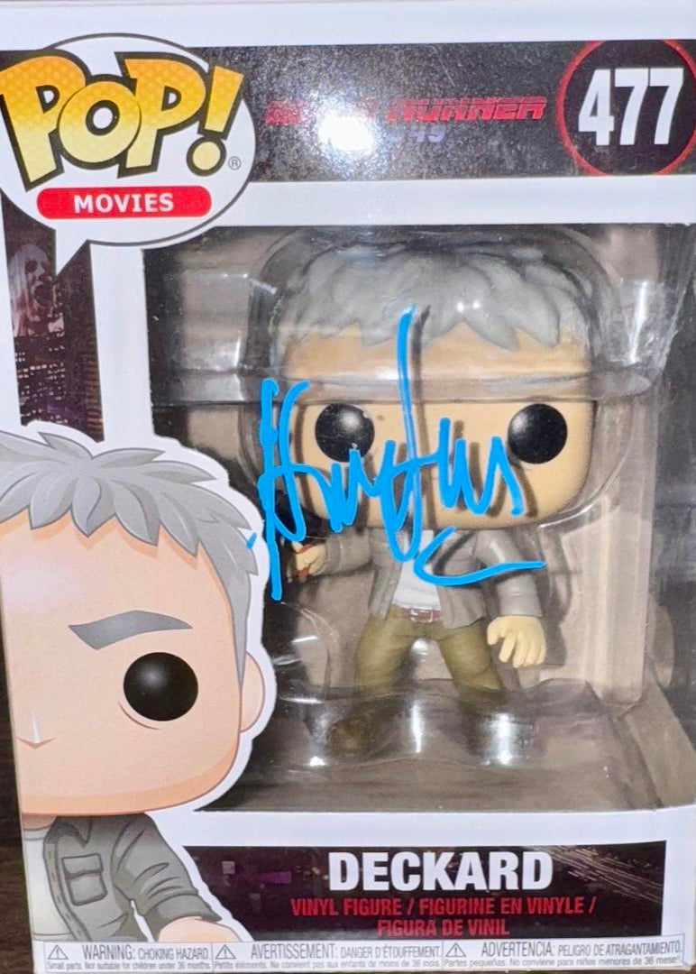 Harrison Ford Signed Funko Pop #477 "Deckard" Blade Runner - Beckett COA w/full letter of authenticity
